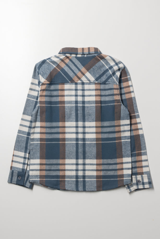 Check Flannel Shirt Cream And Natural (2)