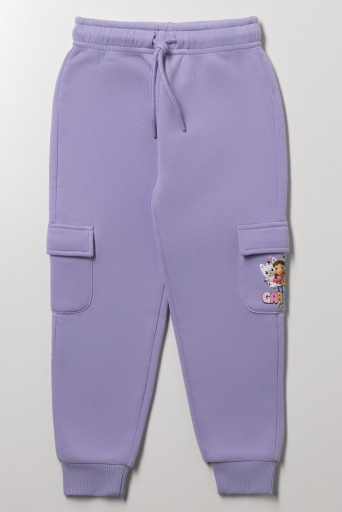 Gabby's Dollhouse Cargo Trackpants Purple