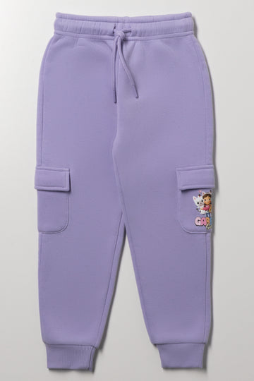 Gabby's Dollhouse Cargo Trackpants Purple