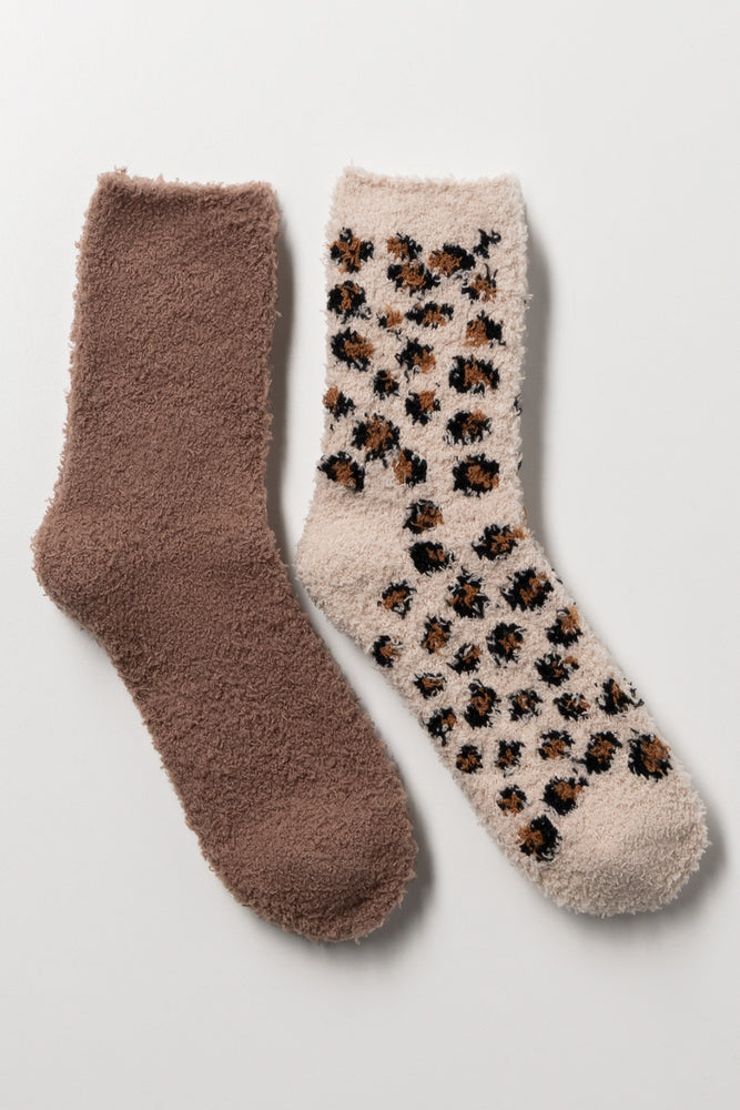 2 Pack Chunky Socks Natural