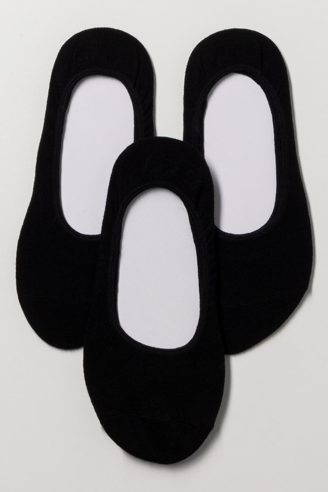 3 Pack Footliners Black