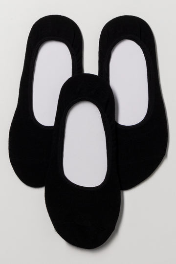 3 Pack Footliners Black