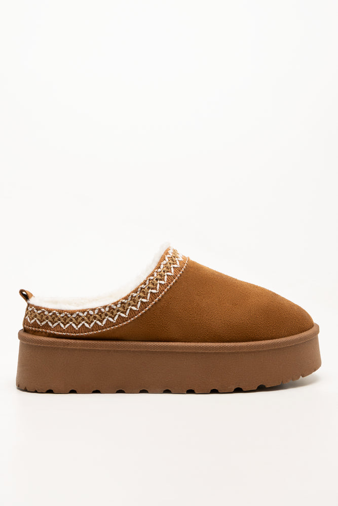Platform Slippers Brown