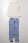 Pyjama Set Cream And Blue (2)