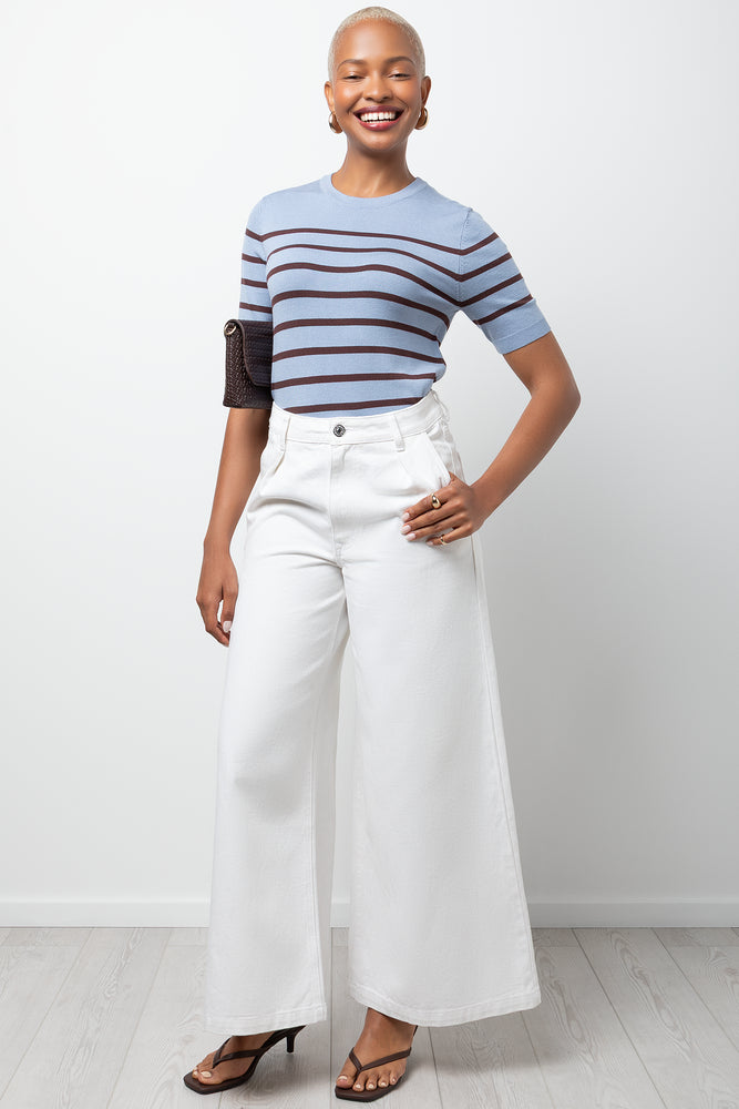 Wideleg Jeans Cream