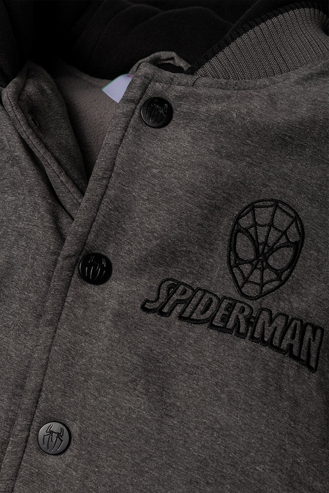 Spider-Man Varisty Jackey Grey And Black (1)