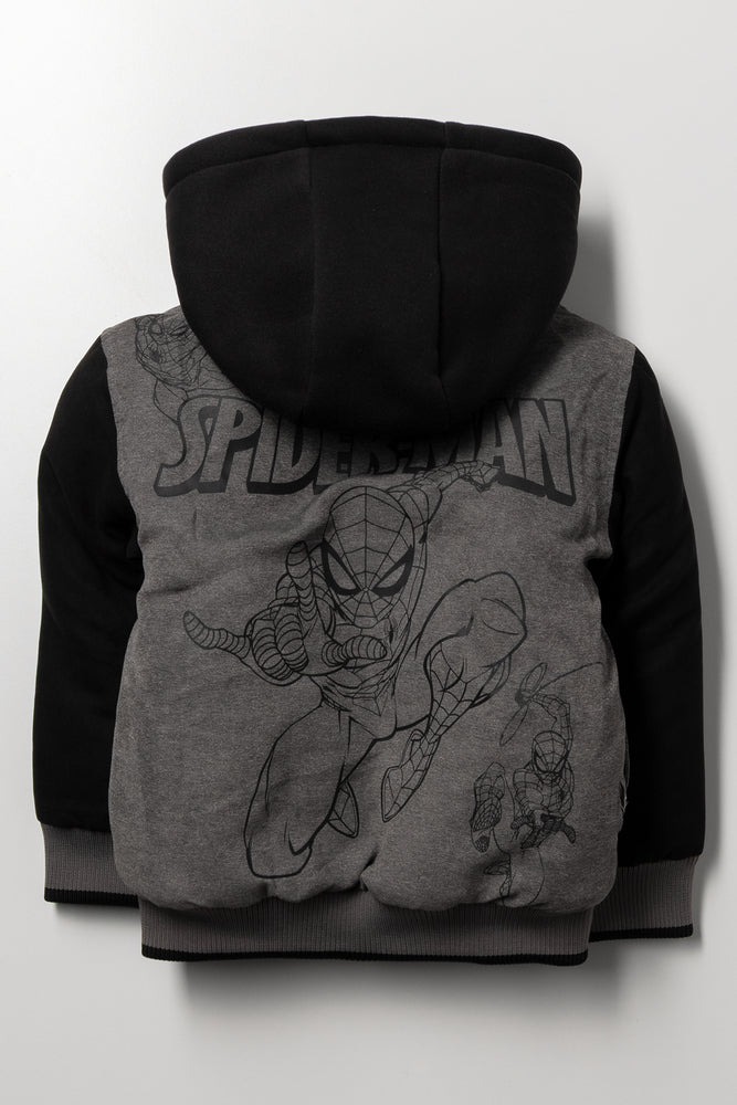 Spider-Man Varisty Jackey Grey And Black (2)