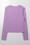 Rib Long Sleeve T-Shirt Lilac (2)