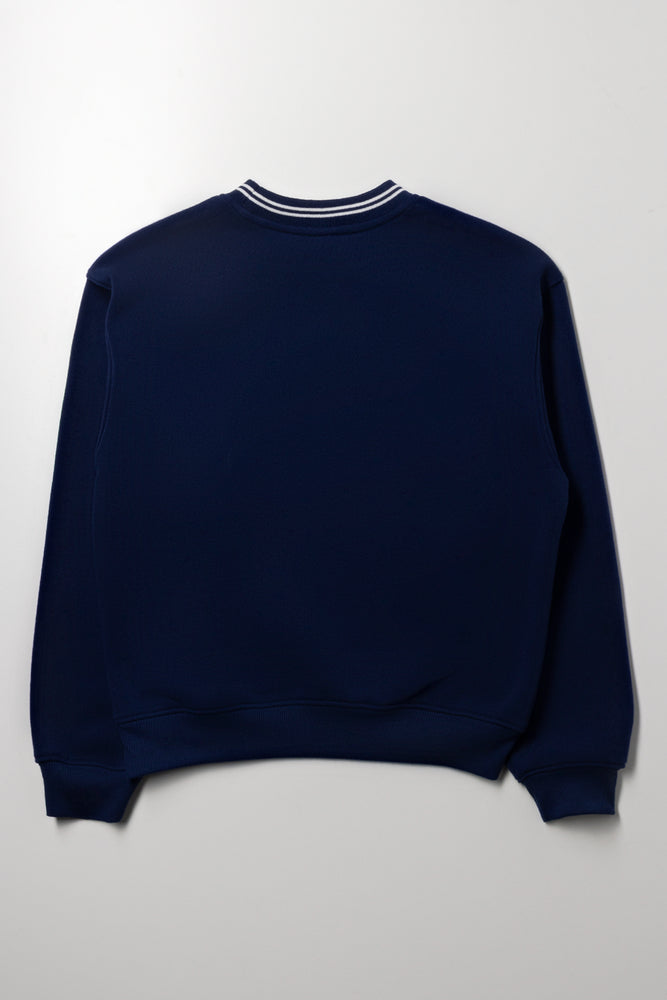 Crew Neck Tracktop Navy (2)