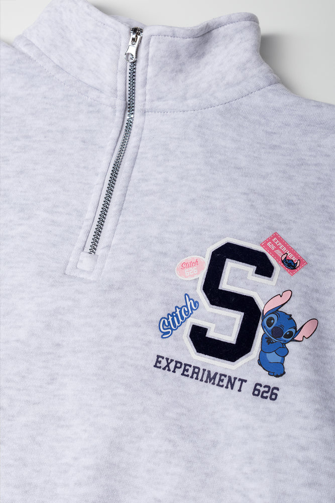 Stitch Quarter Zip Tracktop Grey (1)