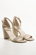 Block Heel Sandals Natural