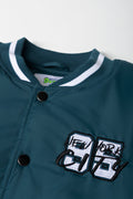 Baseball Bomber Jacket Green (1)