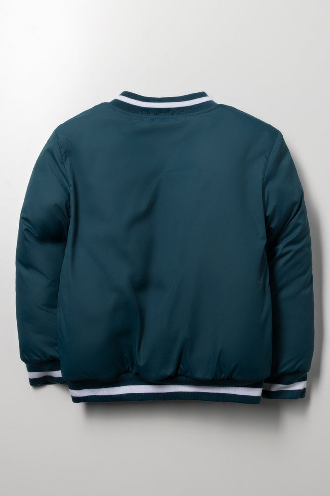 Baseball Bomber Jacket Green (2)