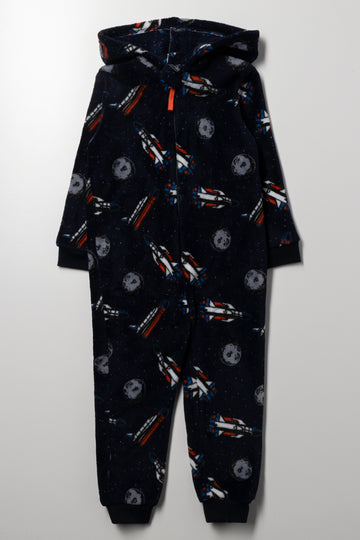 Space Onesie Navy