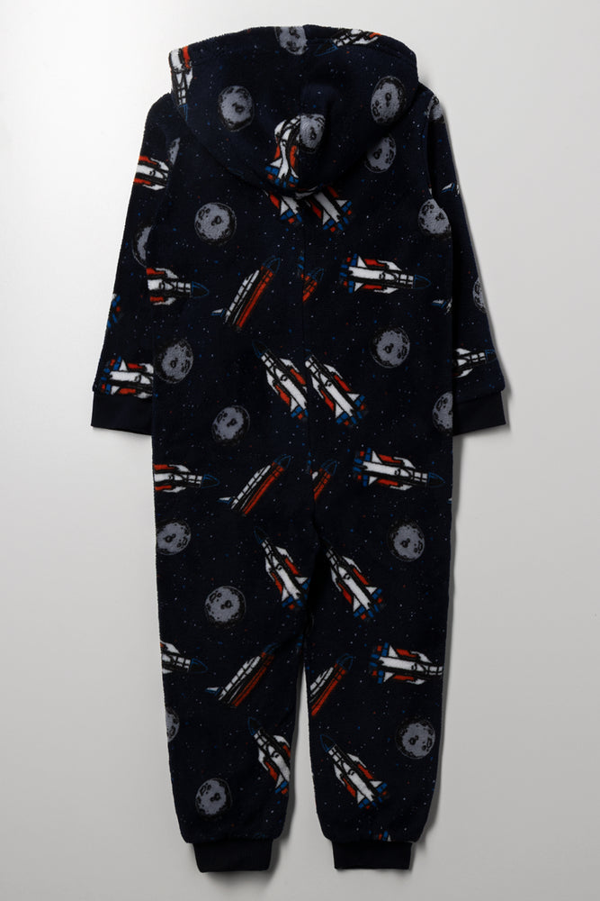 Space Onesie Navy (2)