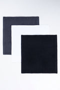 Black & White 3 Pack Cotton Face Cloths (1)