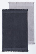 Grey & Grey 2 Pack Fringed Guest Towels (1)