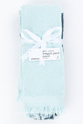 Blue & Grey 2 Pack Fringed Guest Towels