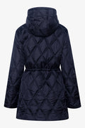 Quilted Drawcord Waist Puffer Jacket Black (1)