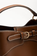 Buckle Bucket Bag Tan (3)