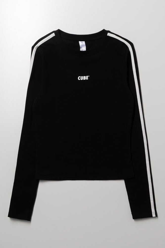 Tape Long Sleeve T-Shirt Black