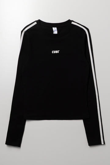 Tape Long Sleeve T-Shirt Black