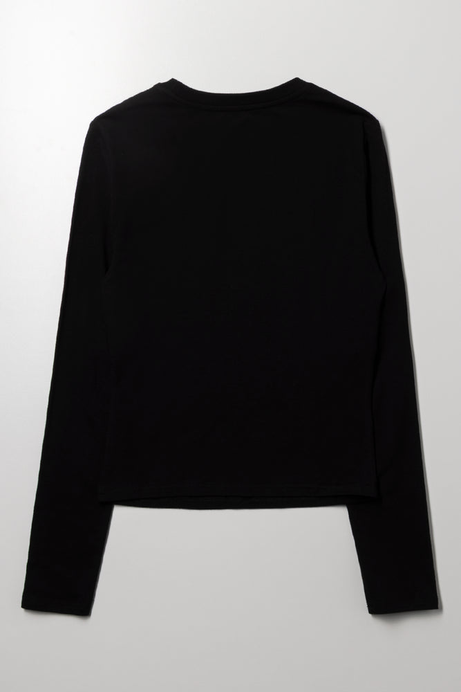 Tape Long Sleeve T-Shirt Black (2)