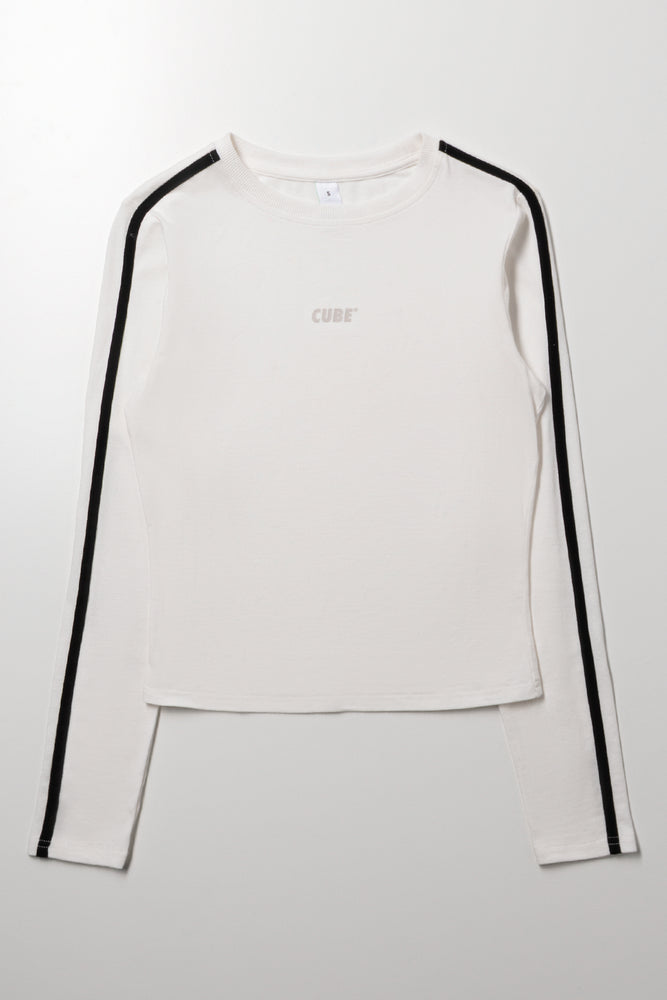 Tape Long Sleeve T-Shirt White