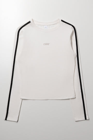 Tape Long Sleeve T-Shirt White