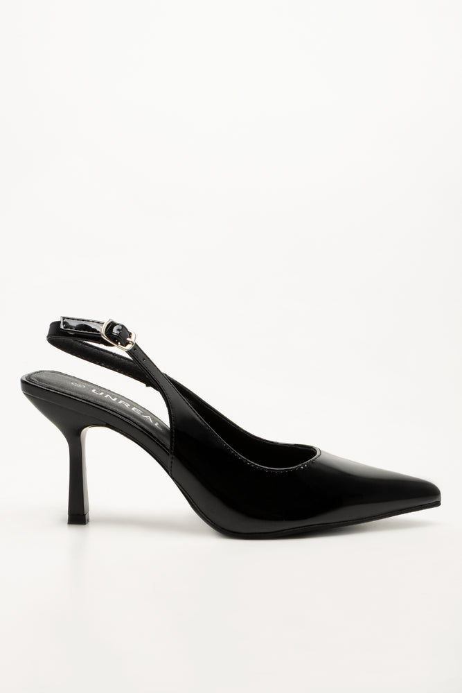 Pointy Slingback Shoes Black