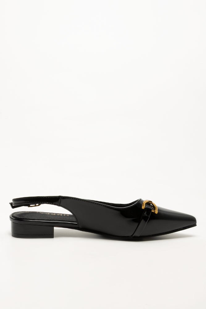 Pointy With Trim Shoes Black