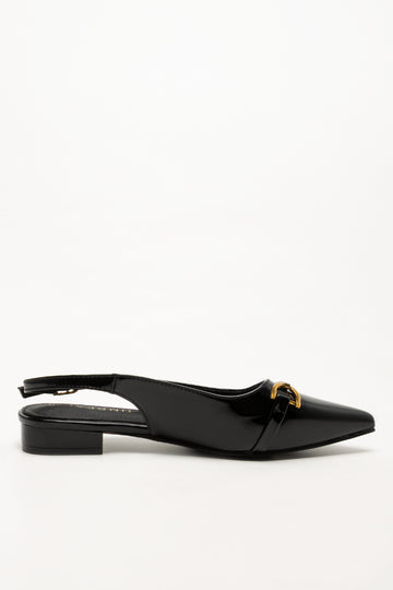Pointy With Trim Shoes Black