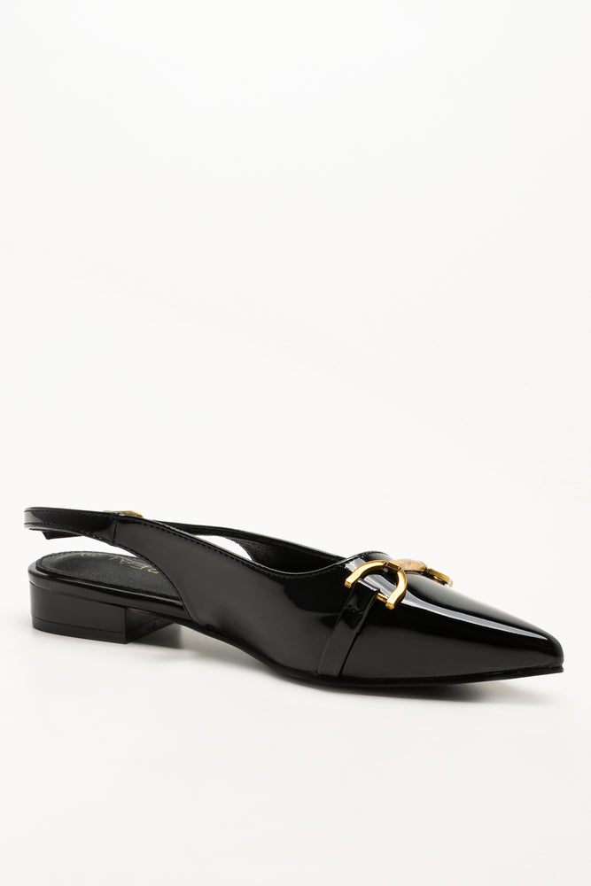 Pointy With Trim Shoes Black (1)