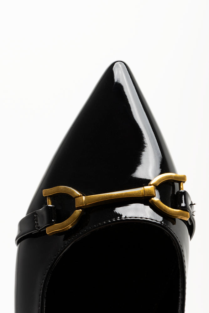 Pointy With Trim Shoes Black (4)