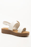 Buckle Comfort Sandals White (1)