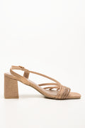 Diamante Strappy Sandals Rose Gold