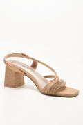 Diamante Strappy Sandals Rose Gold (1)
