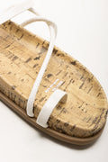 Cork Strappytoe Sandals White (2)