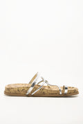 Cork Strappytoe Sandals Silver
