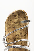 Cork Strappytoe Sandals Silver (4)