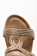 Comfort Metal Trim Sandals Gold (4)