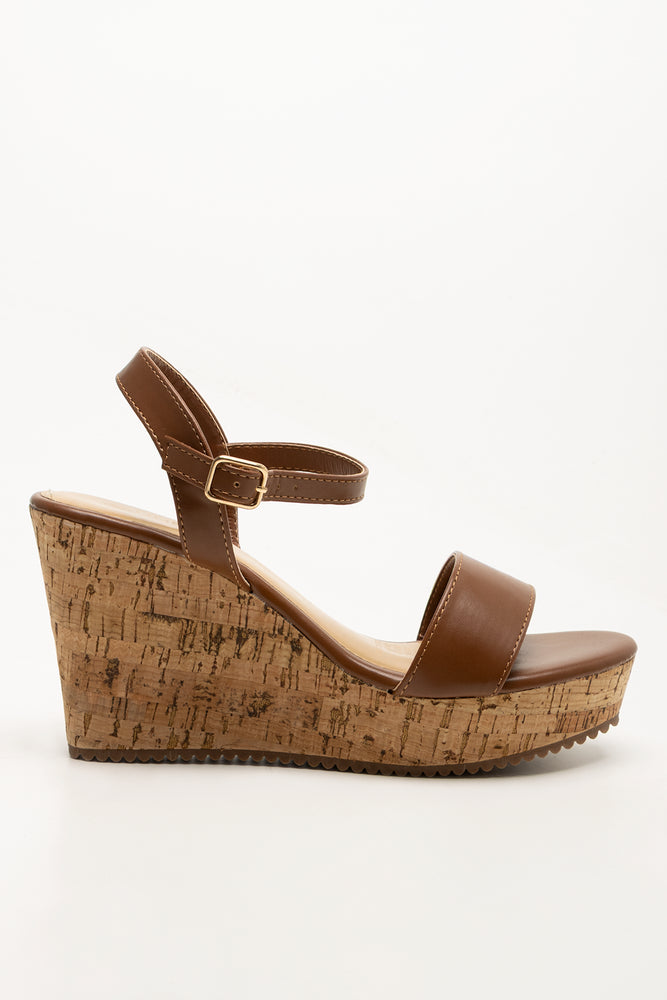 Cork Wedge Brown