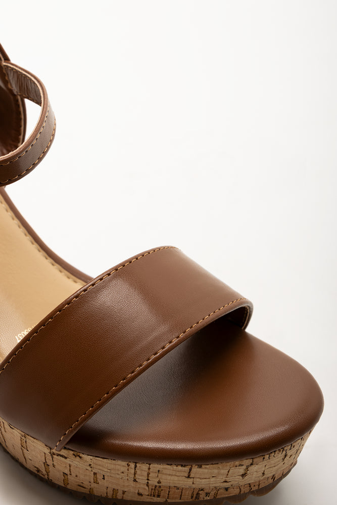 Cork Wedge Brown (2)
