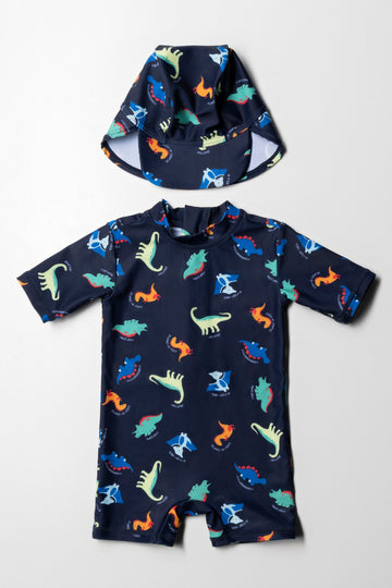 2 Piece Swimsuit Set Navy