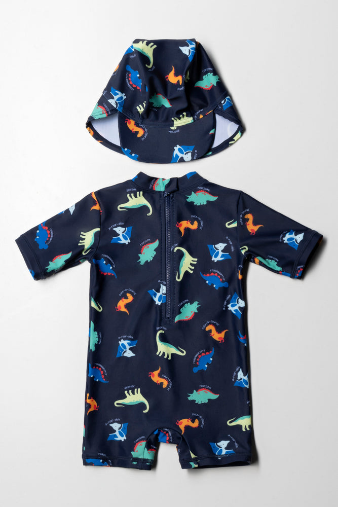 2 Piece Swimsuit Set Navy (4)