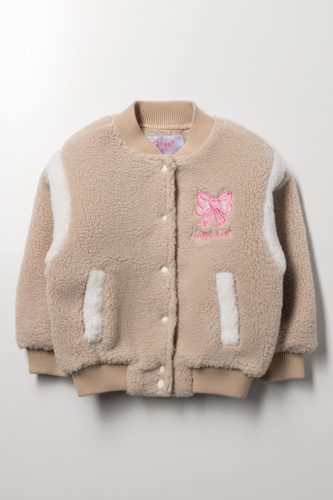 Sherpa Baseball Jacket Brown