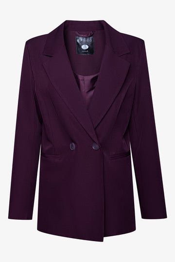 Single Breasted Blazer Burgundy