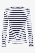 Stripe Long Sleeve T-Shirt White And Black (1)