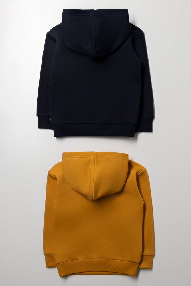 2 Pack Hoodies Navy And Yellow (2)