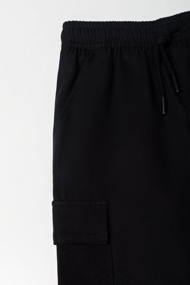 Lined Cargo Pants Black (1)